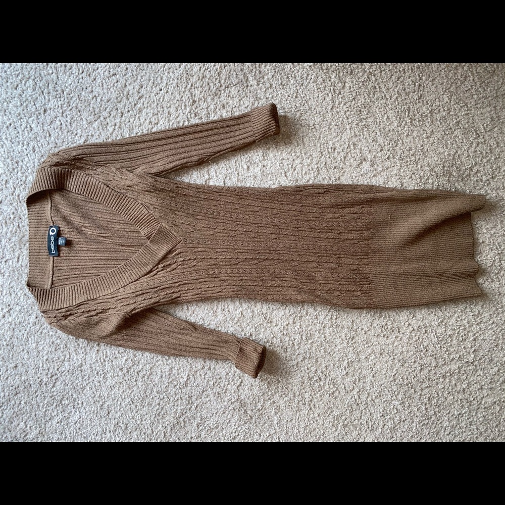 V neck Sweater Dress